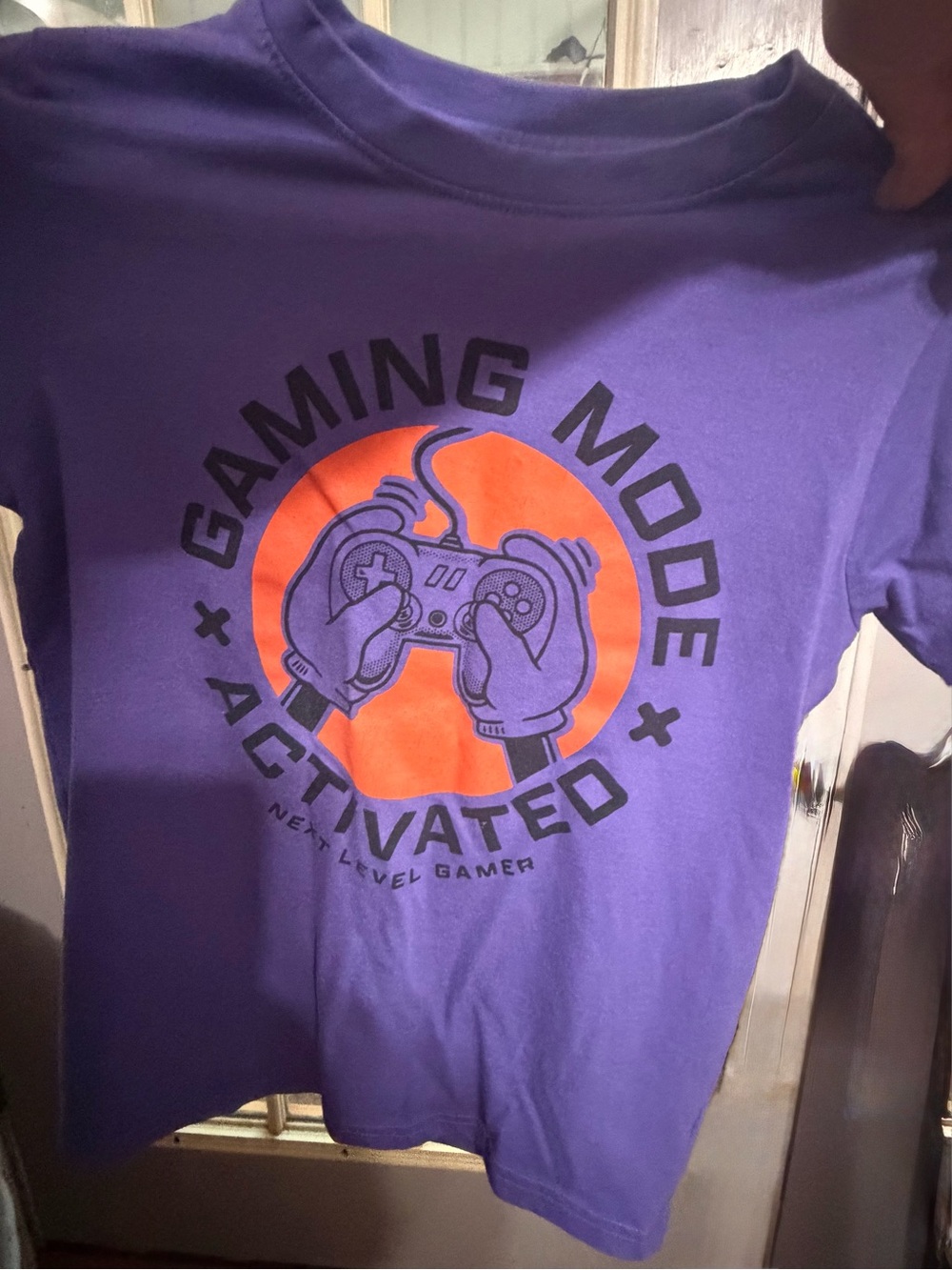 Kids Purple 'Gaming Mode Activated' Graphic Tee